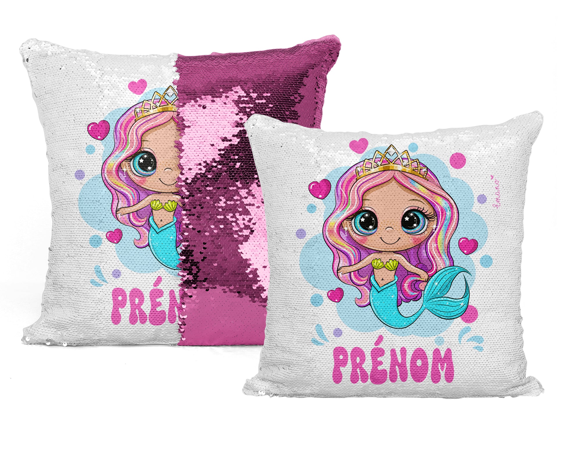 Coussin Sirène Personnalisé : Magie à Personnaliser.