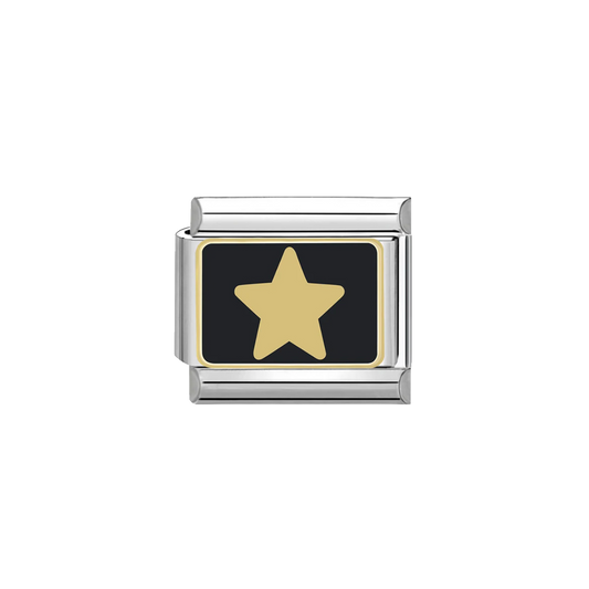 Charm argenté  black star