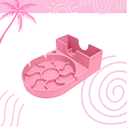 Égouttoir en silicone pour tumbler avec compartiments gourde, paille, couvercle – Emano NC