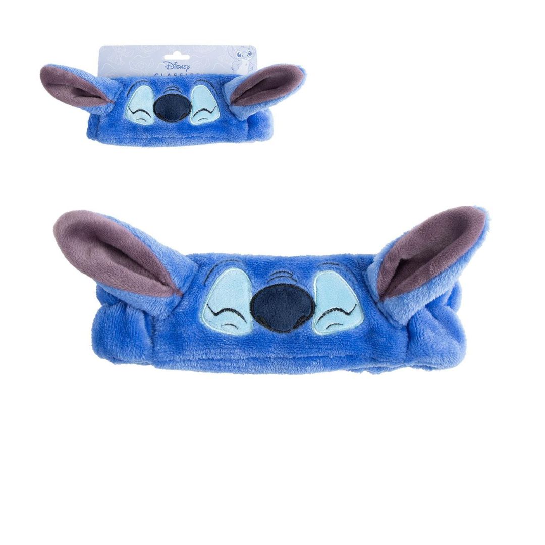 Bandeau de beauté en peluche Stitch avec oreilles 3D – accessoire Disney pour soins visage