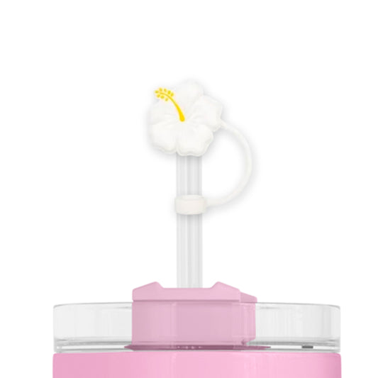 Bouchon de paille silicone Hibiscus– Compatible Stanley – Accessoire ludique et hygiénique. Livraison rapide en Nouvelle-Calédonie avec Emano.
