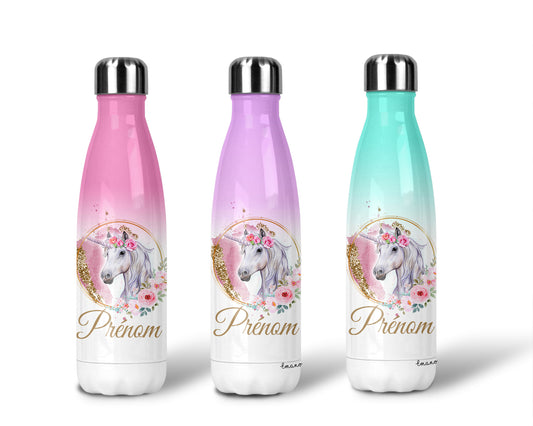 Gourde Licorne : Magie en Main. Explorez la féérie avec notre Gourde Licorne : votre compagnon magique pour rester hydraté en beauté !