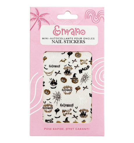 Stickers Ongles Golden Witch EMANO motifs Halloween noirs et dorés