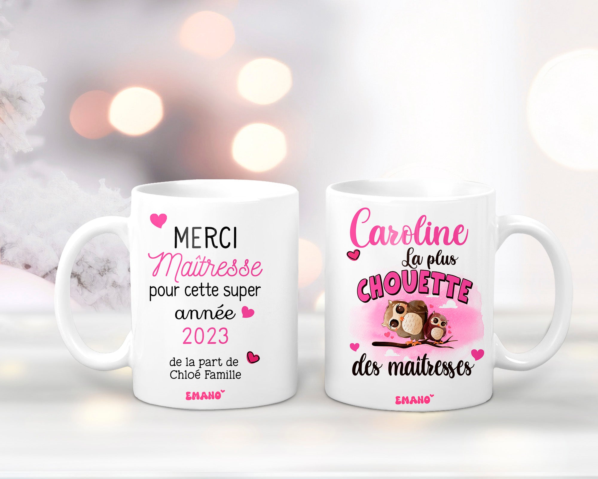 Une tasse de reconnaissance personnalisée. ✨ Offrez un Mug Emano unique pour remercier un maître ou une maîtresse exceptionnel(le). 🎓💖 #EmanoMerci #CadeauPersonnalisé #Reconnaissance