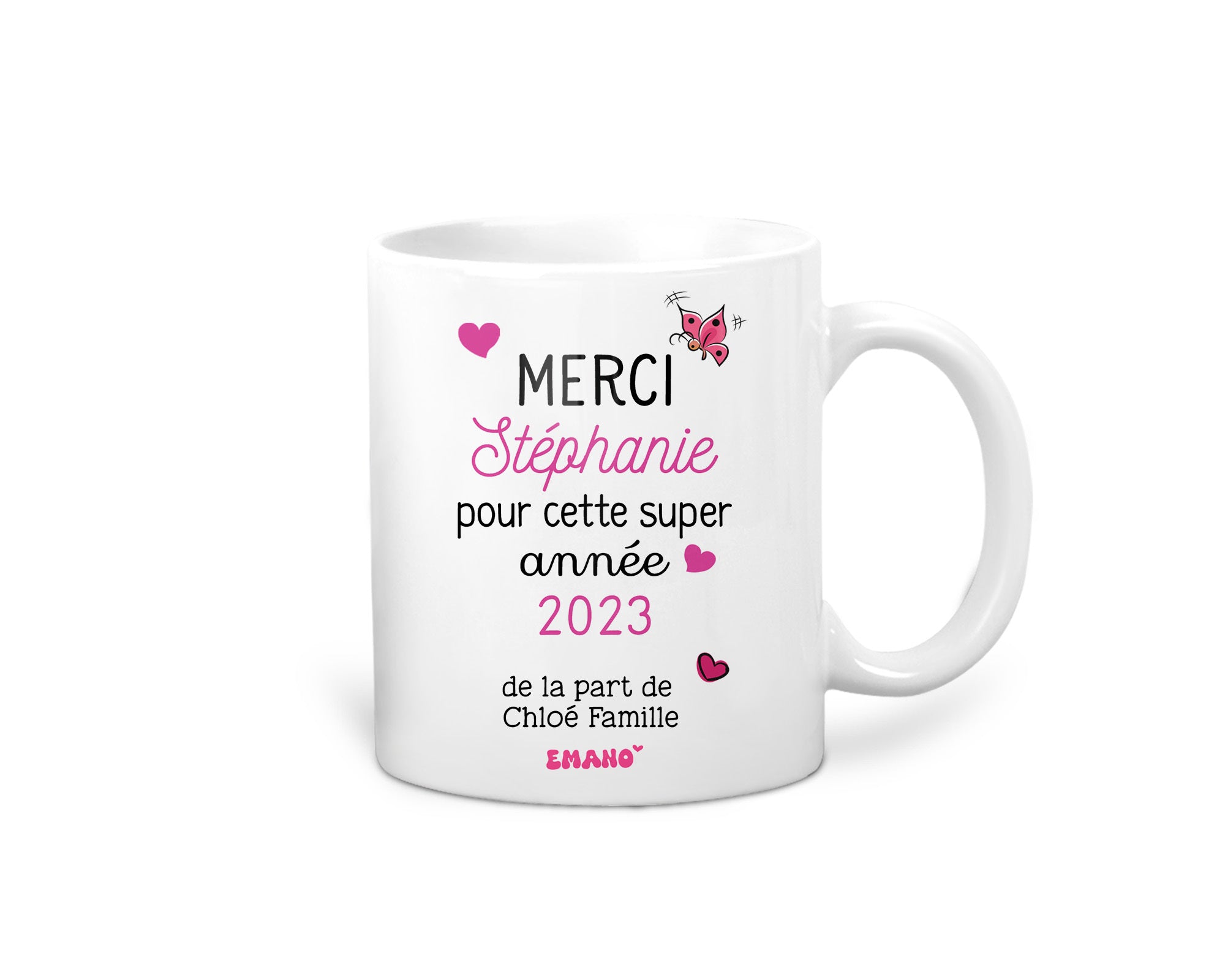 Une tasse de reconnaissance personnalisée. ✨ Offrez un Mug Emano unique pour remercier un maître ou une maîtresse exceptionnel(le). 🎓💖 #EmanoMerci #CadeauPersonnalisé #Reconnaissance