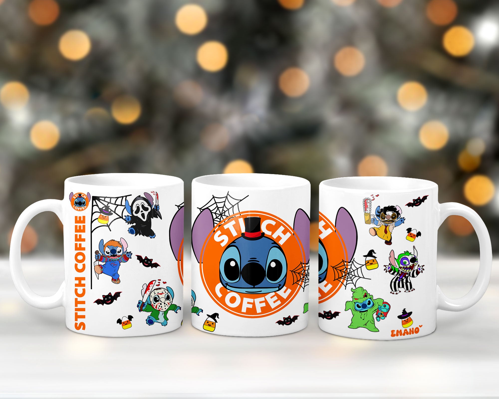 Stitch se prépare à semer la pagaille pour Halloween ! 🌟 Découvrez notre Tasse Emano Stitch, parfaite pour apporter un peu de magie à chaque gorgée de votre boisson préférée.