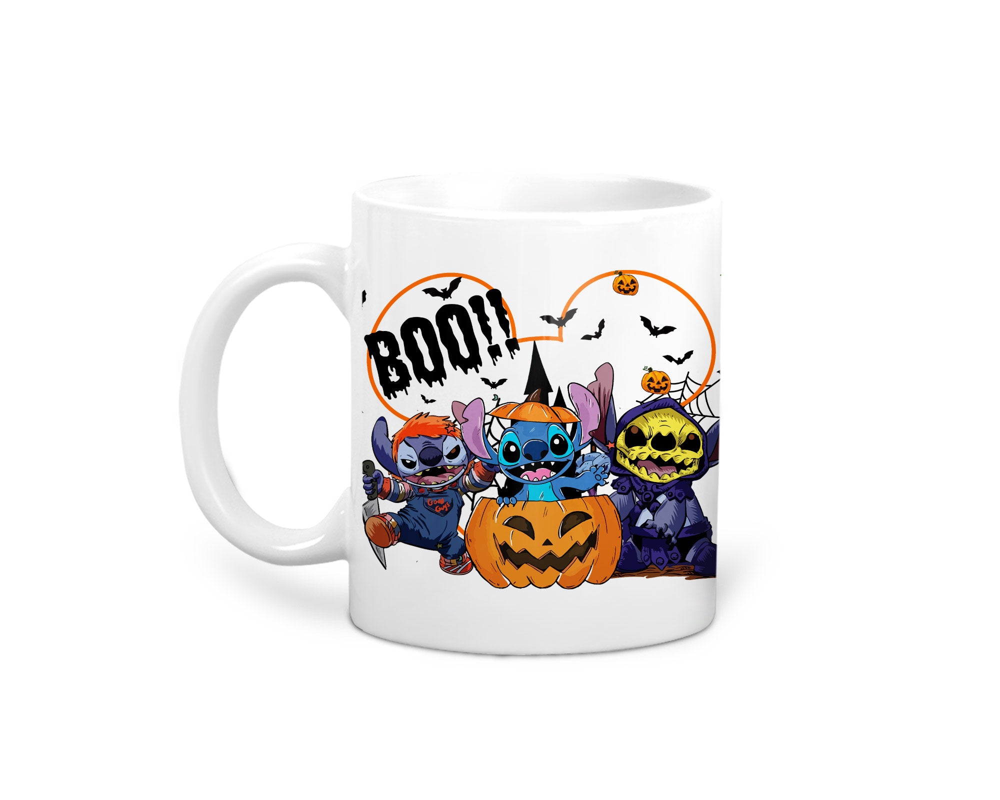 Stitch se prépare à semer la pagaille pour Halloween ! 🌟 Découvrez notre Tasse Emano Stitch, parfaite pour apporter un peu de magie à chaque gorgée de votre boisson préférée.