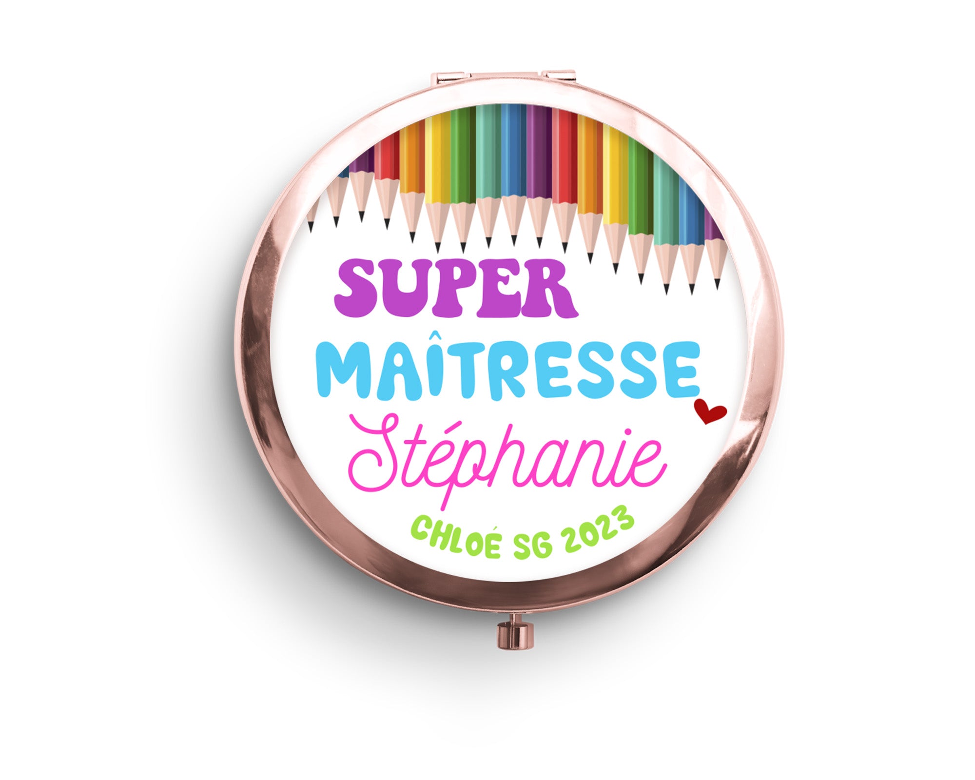 Miroir personnalisé ★ Merci maîtresse,ATSEM, nounou ...