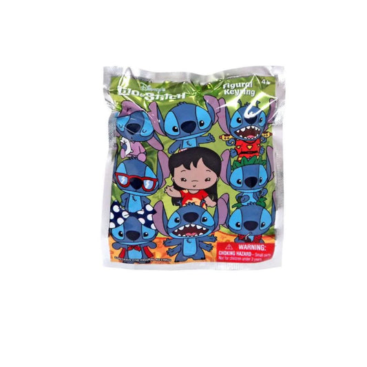 Porte-clés surprise Stitch en 3D, version mystère en caoutchouc avec anneau métallique – en vente chez EMANO en Nouvelle-Calédonie.