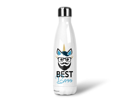 Pour un patron exceptionnel, une gourde exceptionnelle ! Notre Gourde Licorne associe élégance et praticité pour un cadeau d'appréciation unique. Fabriquée en acier inoxydable de haute qualité, elle garde les boissons à la température idéale, qu'il s'agisse d'un café chaud ou d'une boisson rafraîchissante.