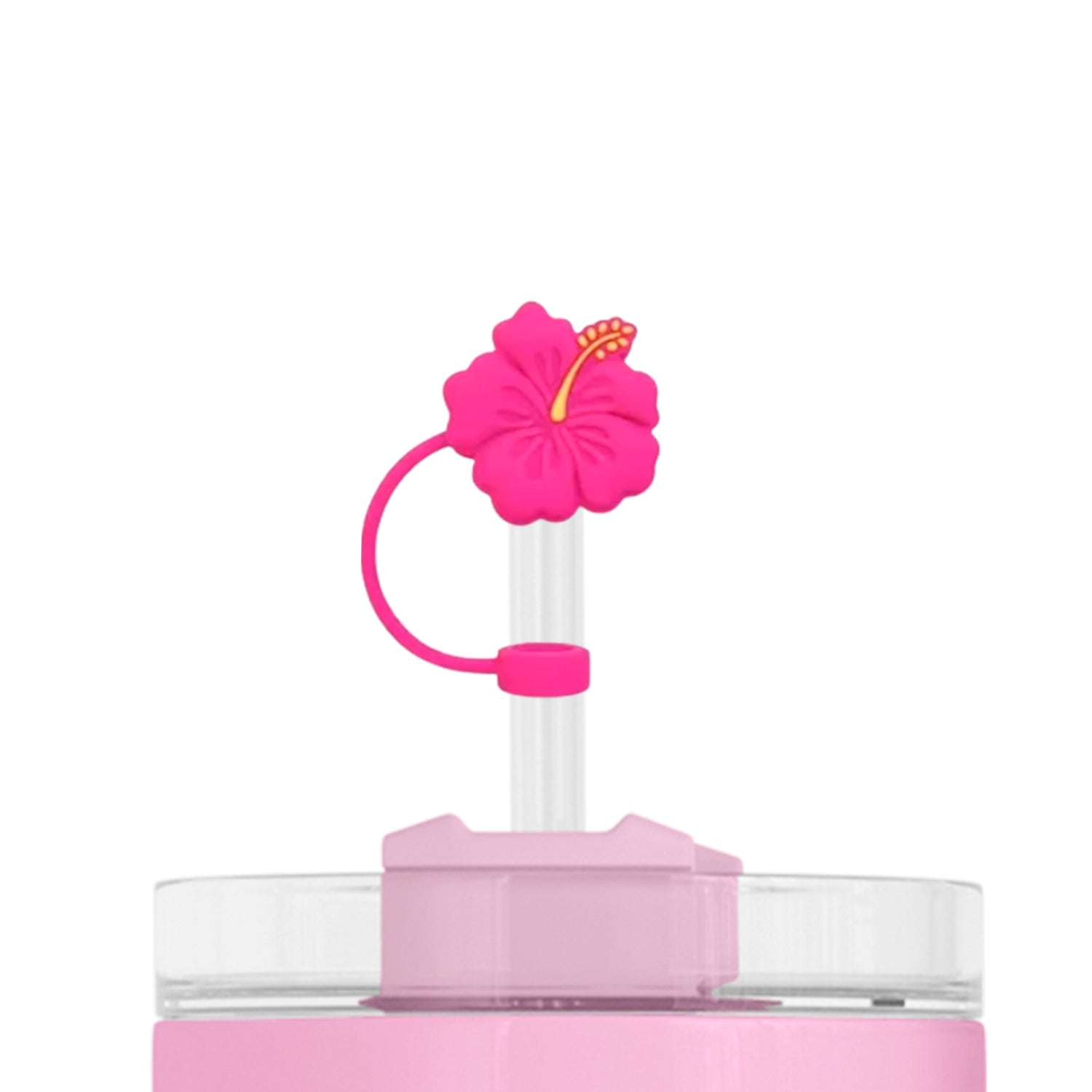 Bouchon de paille silicone Hibiscus– Compatible Stanley – Accessoire ludique et hygiénique. Livraison rapide en Nouvelle-Calédonie avec Emano.