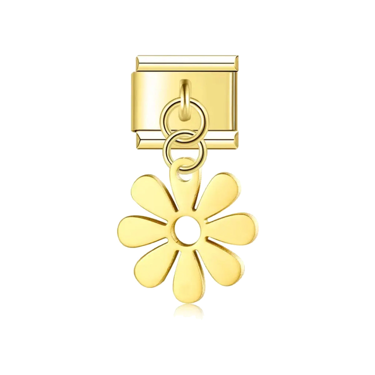 Charm doré Daisy Bloom en forme de marguerite – bijou fleuri tendance Emano.