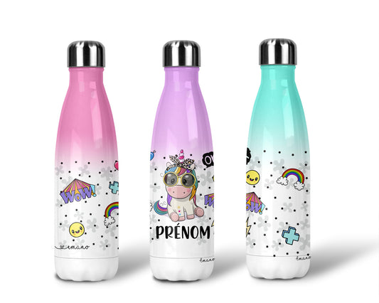 Gourde Licorne : Magie en Main. Explorez la féérie avec notre Gourde Licorne : votre compagnon magique pour rester hydraté en beauté !