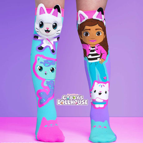 Chaussettes hautes Gabby’s Dollhouse avec Gabby, Pandy et détails 3D