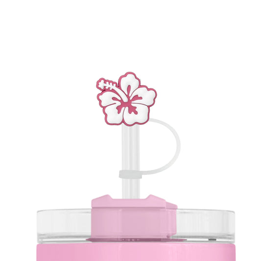 Ajoutez une touche tropicale et chic à vos boissons avec notre bouchon de paille Hibiscus Blanche. En vente à Nouméa chez Emano ou en ligne sur emanostore.nc.