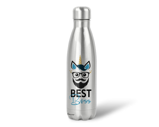 Pour un patron exceptionnel, une gourde exceptionnelle ! Notre Gourde Licorne associe élégance et praticité pour un cadeau d'appréciation unique. Fabriquée en acier inoxydable de haute qualité, elle garde les boissons à la température idéale, qu'il s'agisse d'un café chaud ou d'une boisson rafraîchissante.