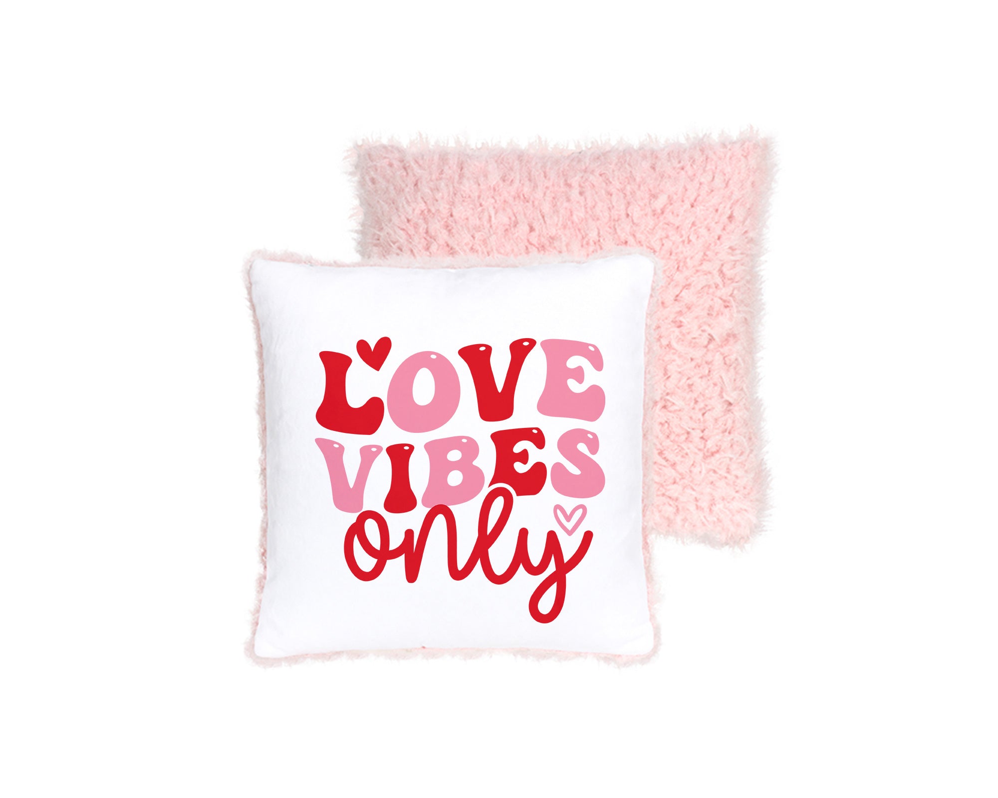 Coussin  'Love Vibes Only' : Cultivez l'amour et la positivité.