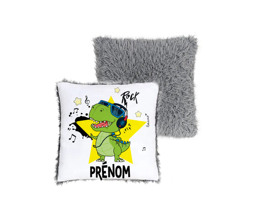 Coussin Dinosaure Musicien Personnalisé : Groove Personnalisé.