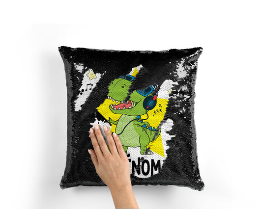 Coussin Dinosaure Musicien Personnalisé : Groove Personnalisé.