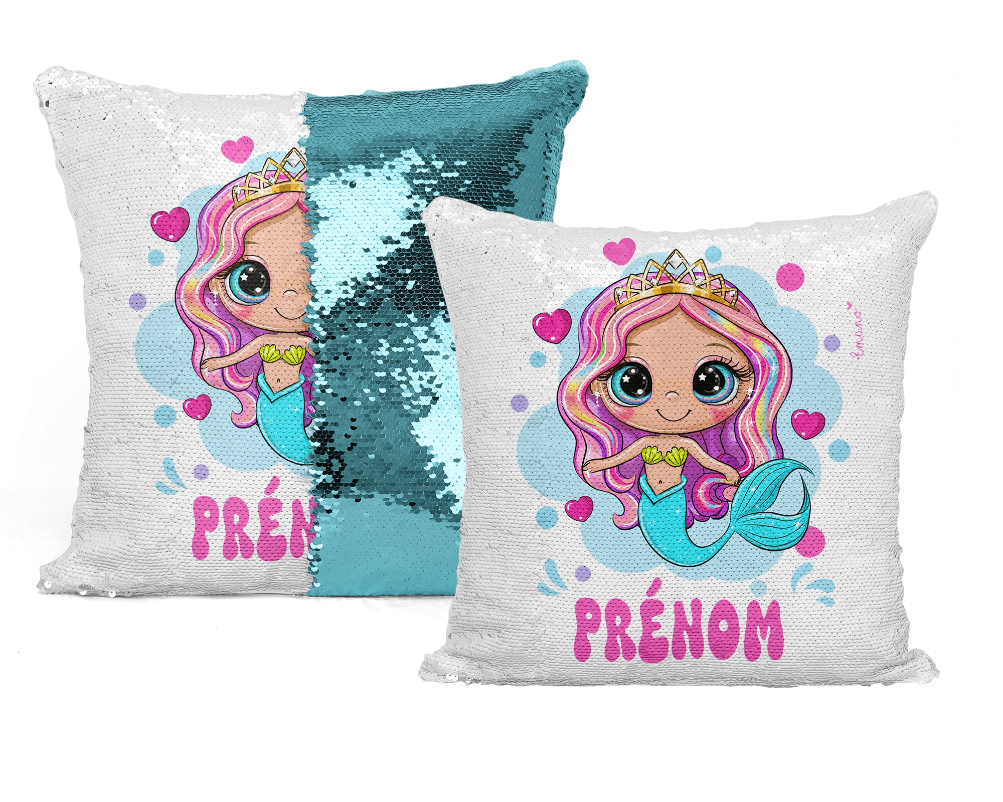 Coussin Sirène Personnalisé : Magie à Personnaliser.