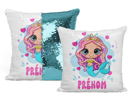 Coussin Sirène Personnalisé : Magie à Personnaliser.