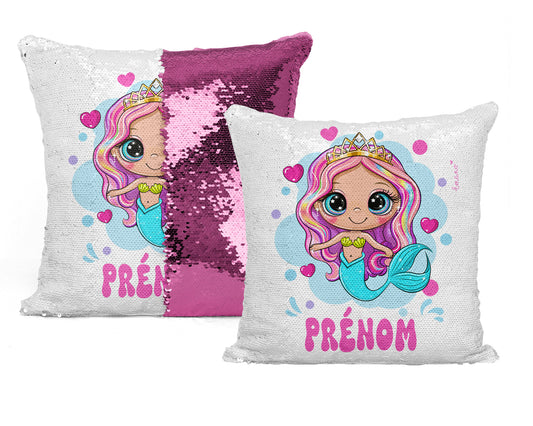 Coussin Sirène Personnalisé : Magie à Personnaliser.