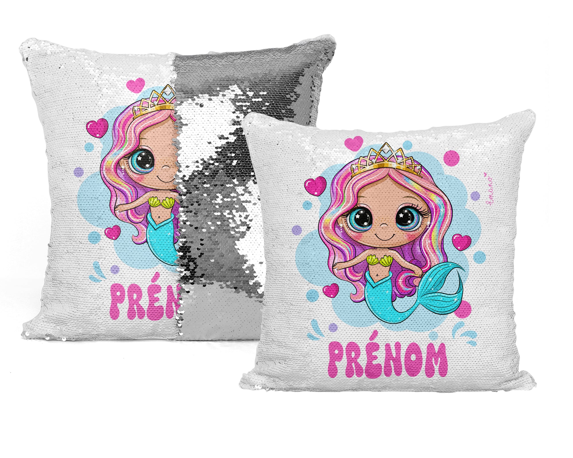 Coussin Sirène Personnalisé : Magie à Personnaliser.