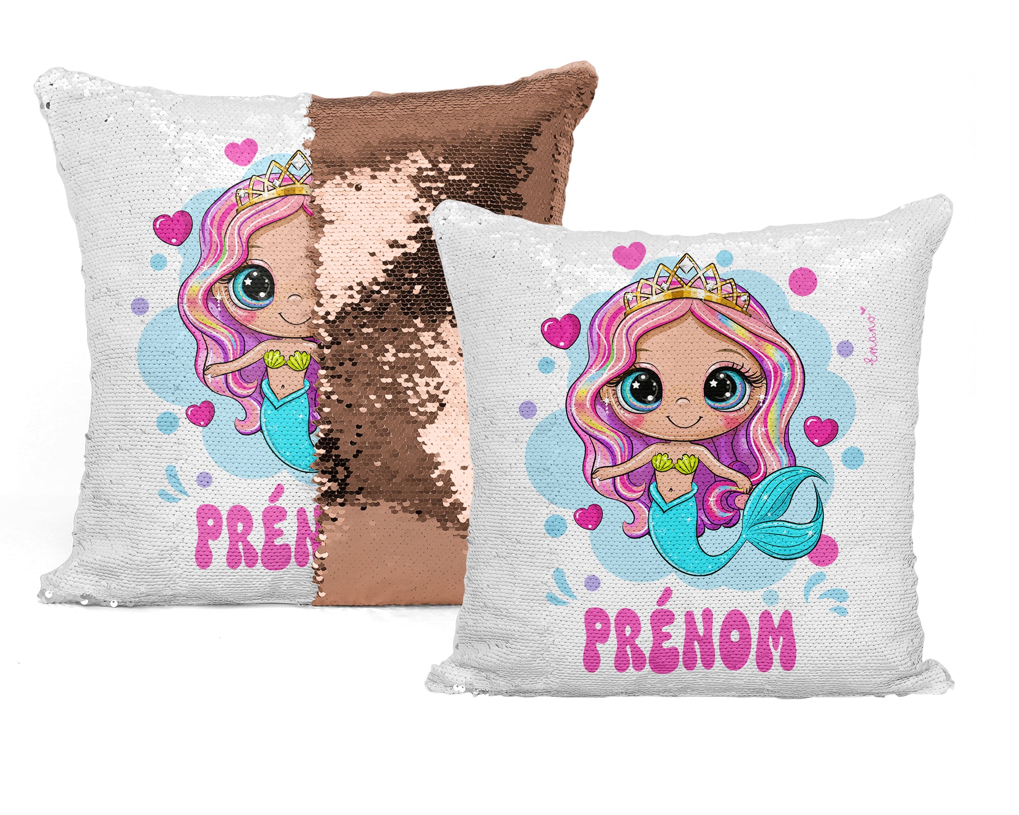 Coussin Sirène Personnalisé : Magie à Personnaliser.