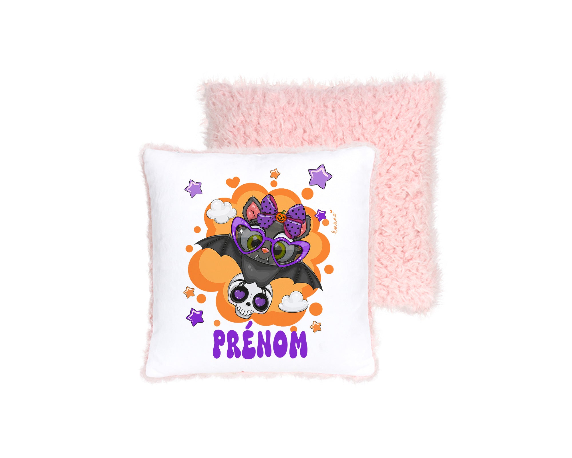 Coussin Chauve-souris Halloween : Personnalisation Magique.