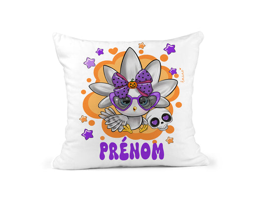 Coussin d'Halloween Personnalisé avec une Cagounette : Une Personnalisation Magique.