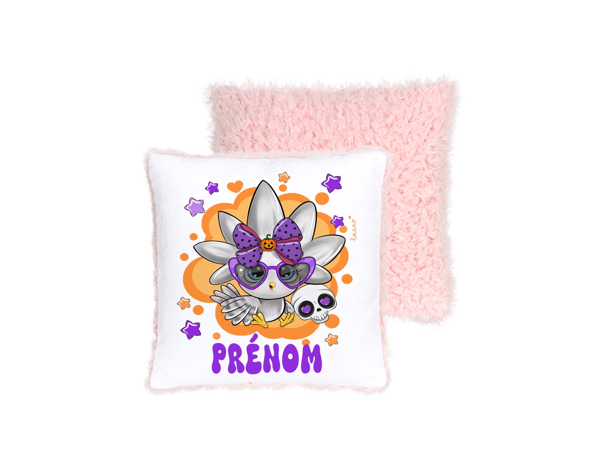Coussin d'Halloween Personnalisé avec une Cagounette : Une Personnalisation Magique.