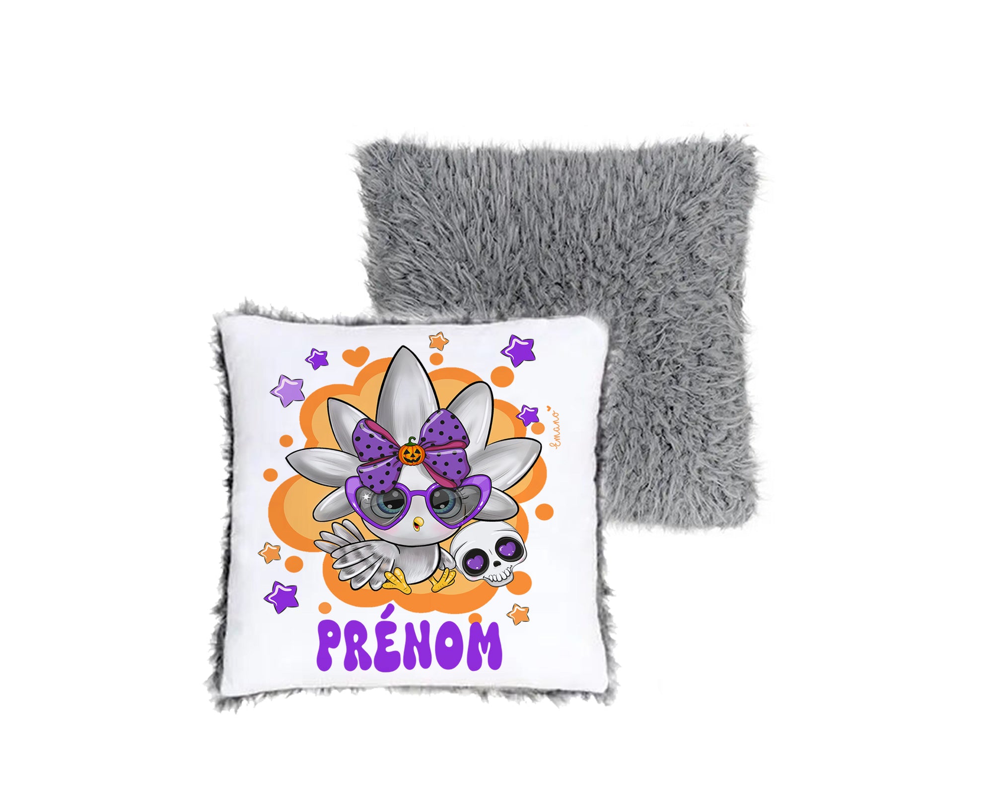 Coussin d'Halloween Personnalisé avec une Cagounette : Une Personnalisation Magique.