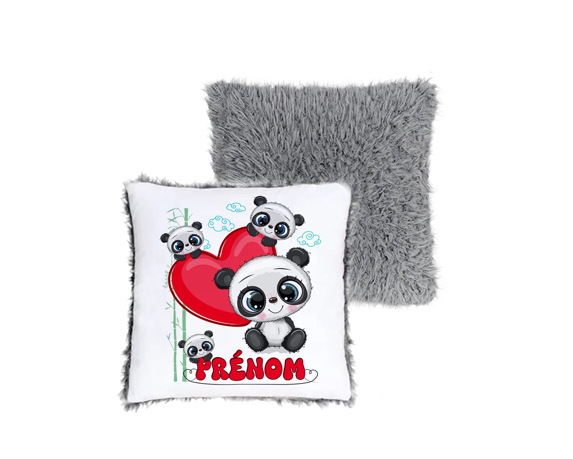 Coussin Pandas Personnalisé : Un Ami à Câliner.