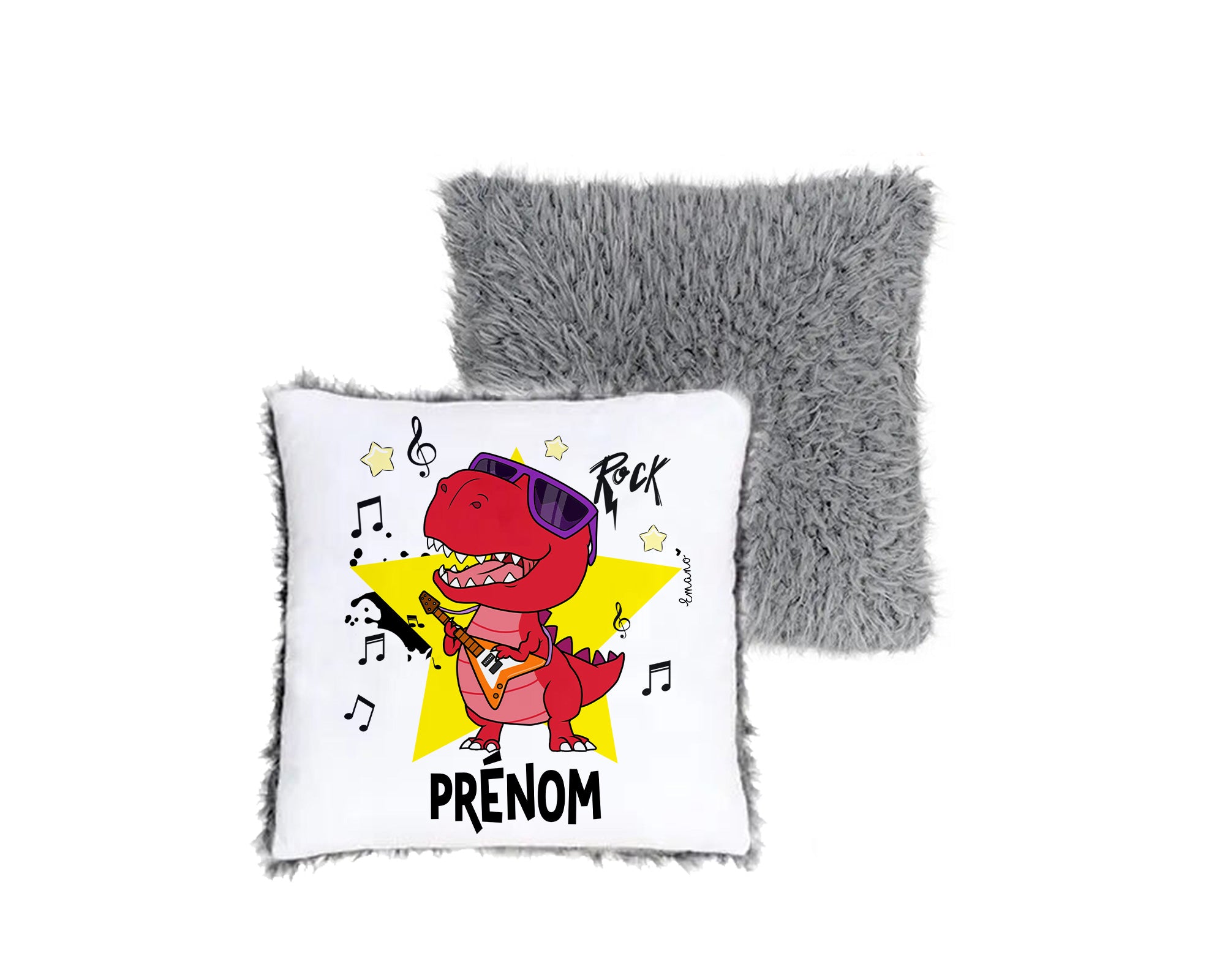 Coussin Dinosaure Musicien Personnalisé : Groove Personnalisé