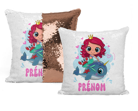 Coussin Sirène Personnalisé : Magie à Personnaliser.