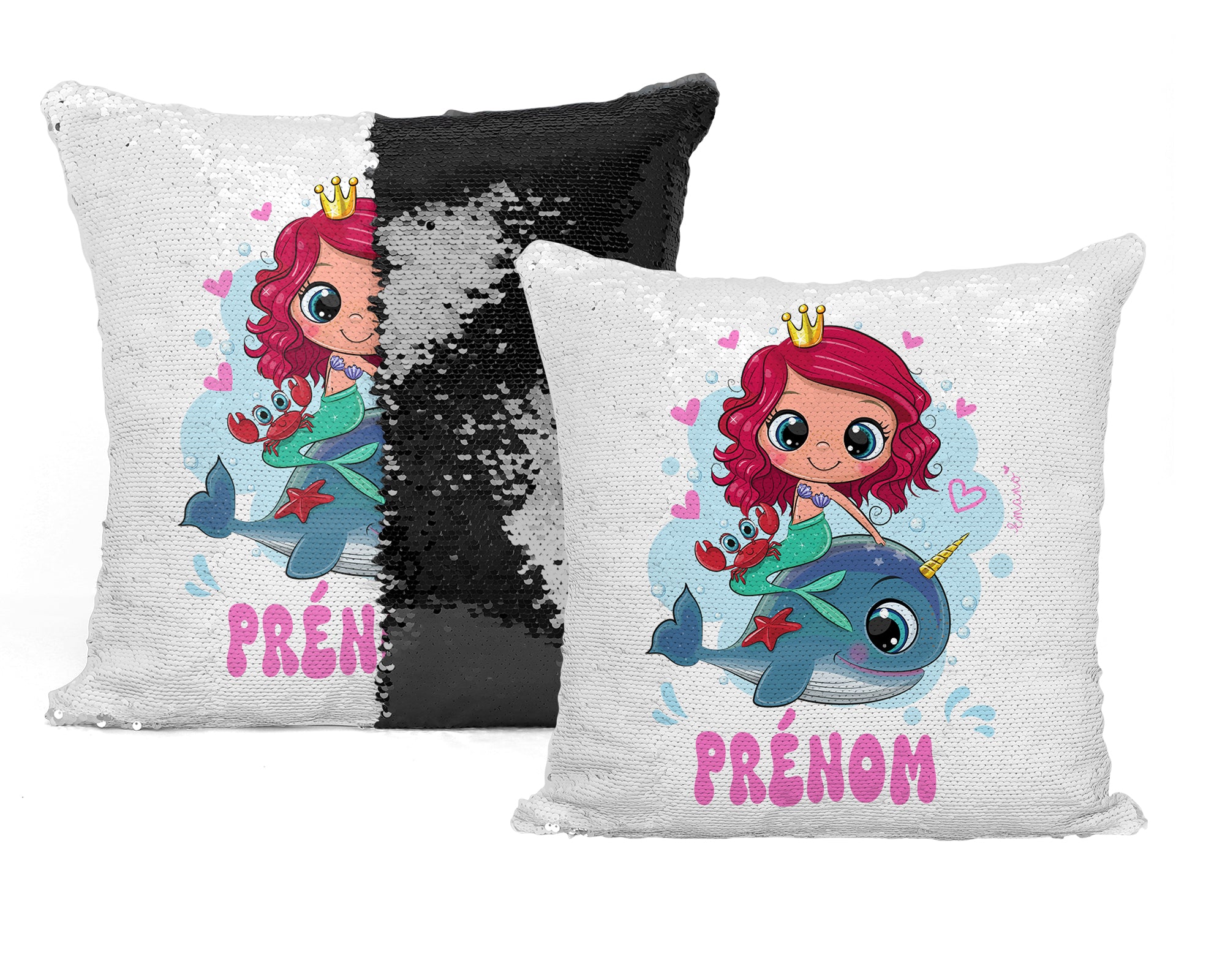 Coussin Sirène Personnalisé : Magie à Personnaliser.