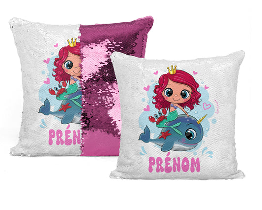 Coussin Sirène Personnalisé : Magie à Personnaliser.