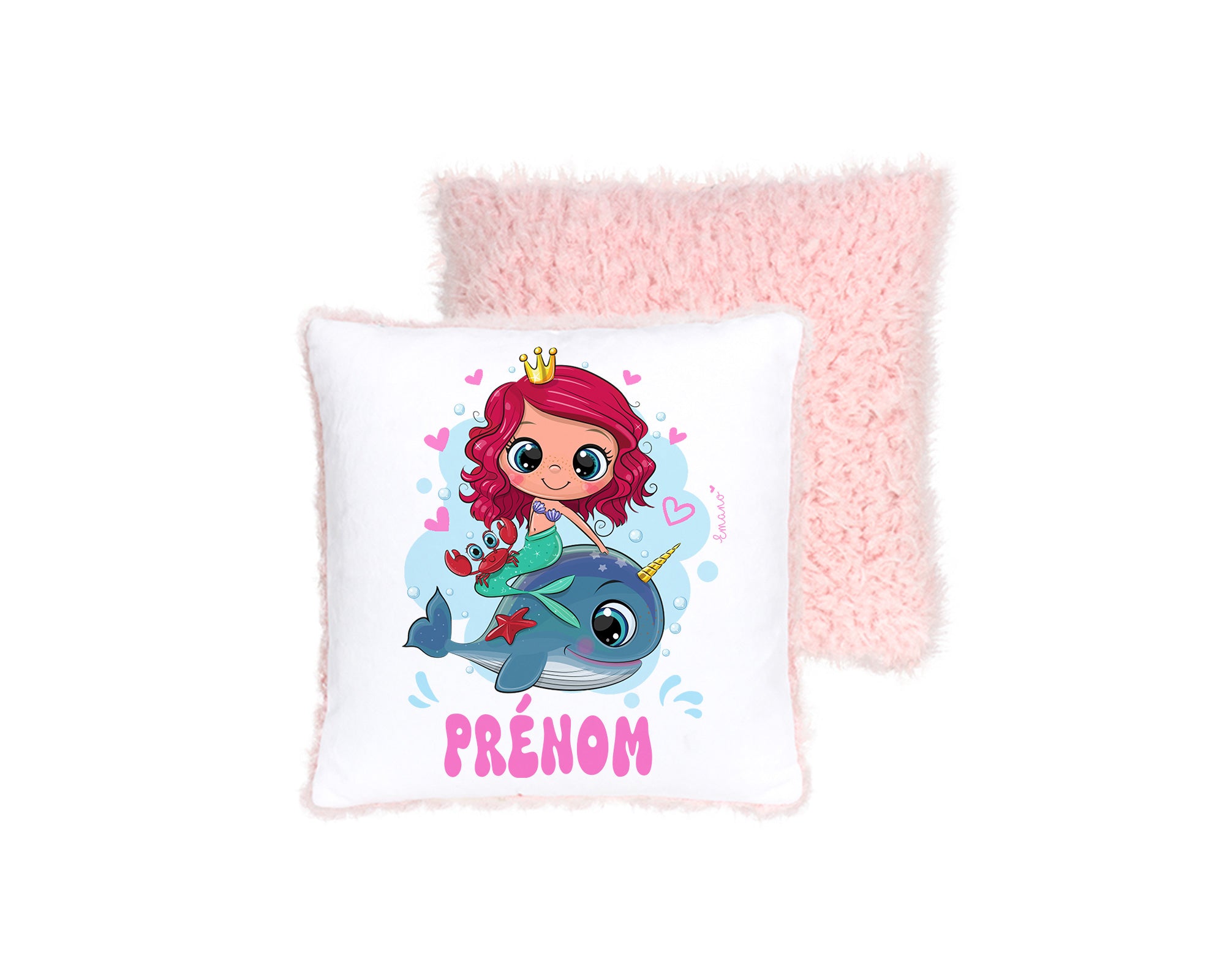 Coussin Sirène Personnalisé : Magie à Personnaliser.