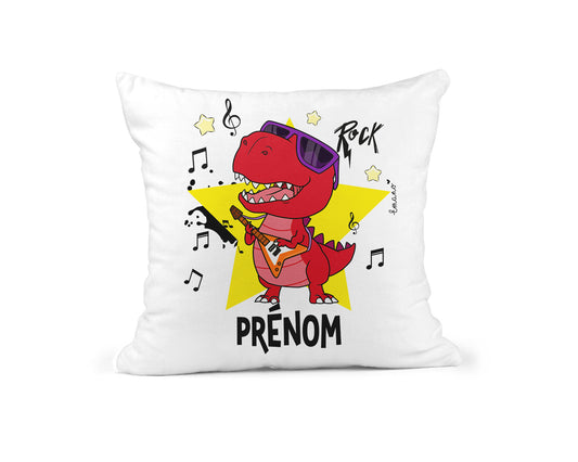 Coussin Dinosaure Musicien Personnalisé : Groove Personnalisé