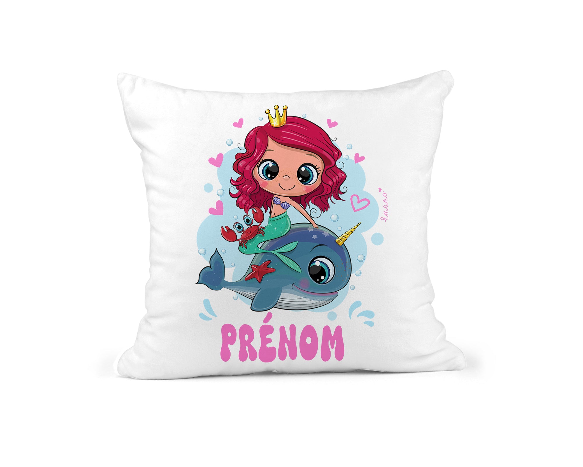 Coussin Sirène Personnalisé : Magie à Personnaliser.