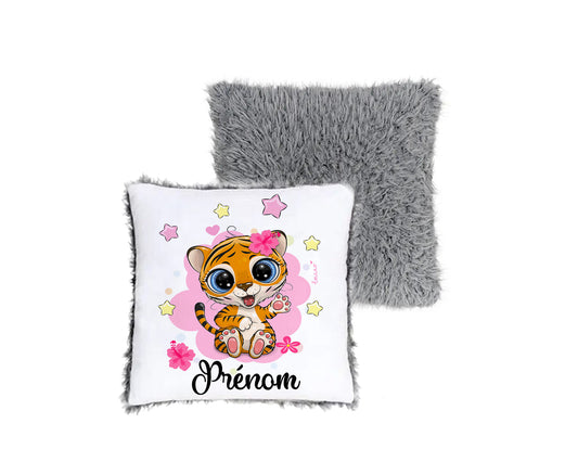 Coussin Tigresse Personnalisé : Doux Compagnon.
