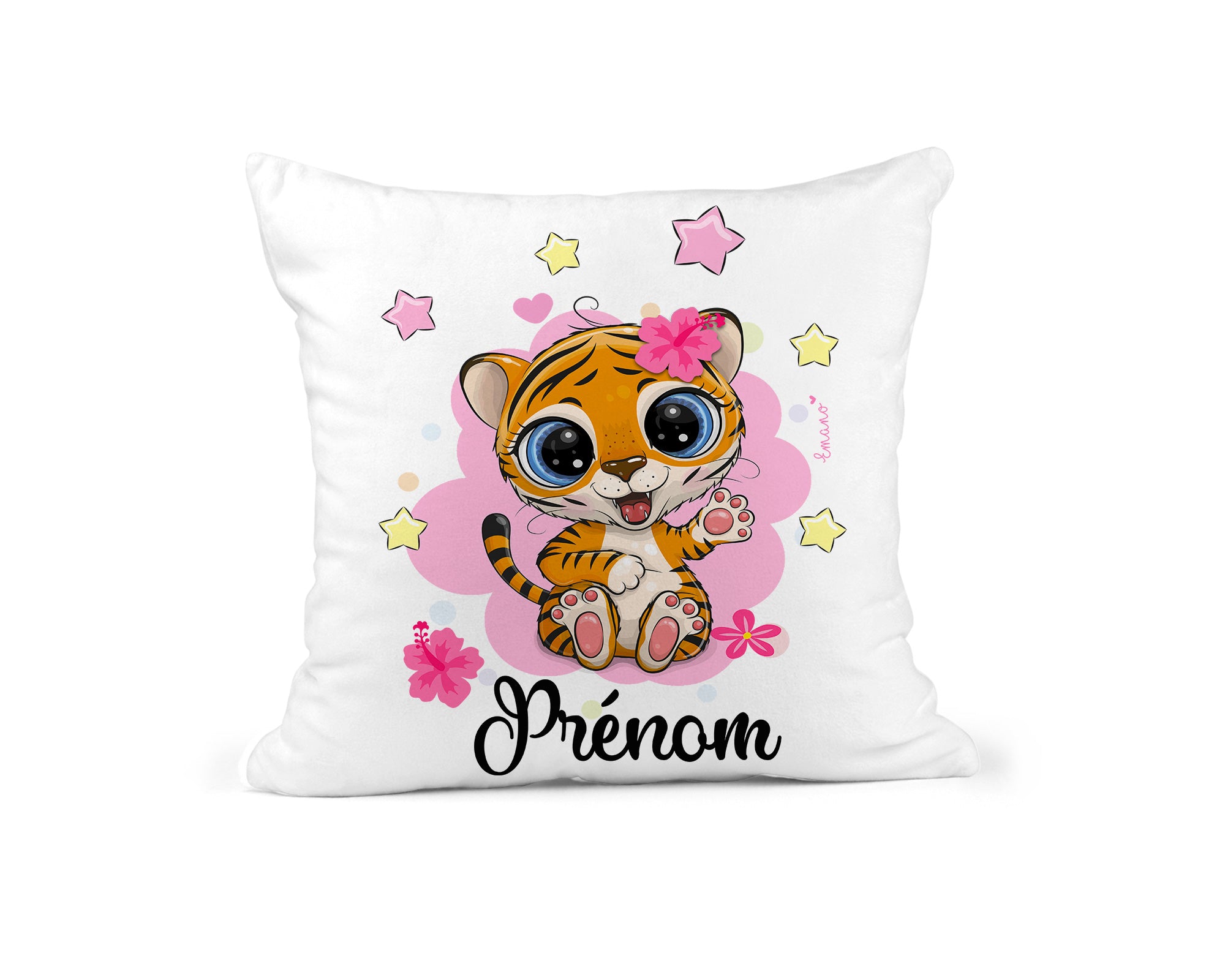 Coussin Tigresse Personnalisé : Doux Compagnon.