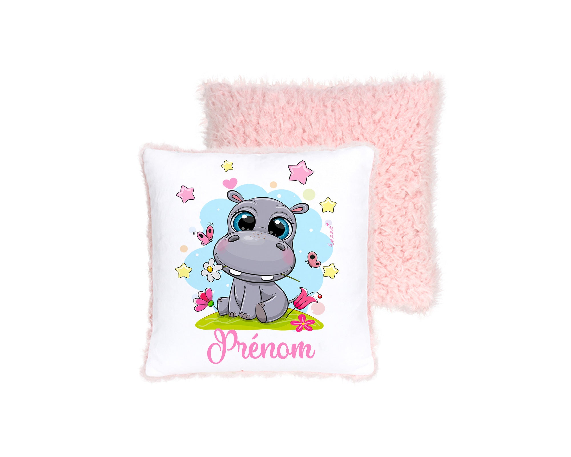Coussin Hippopotame Personnalisé : Douceur Naturelle.