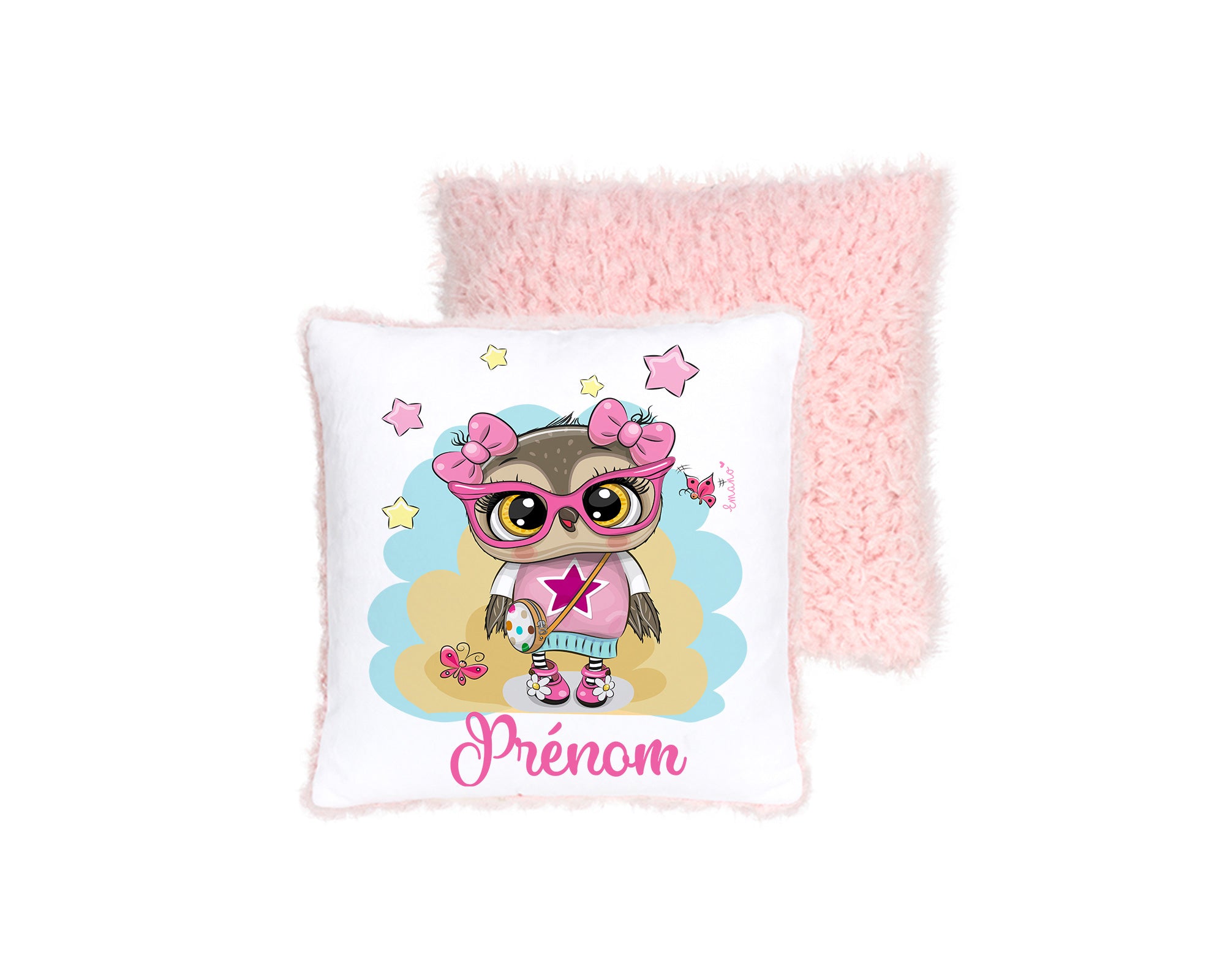 Coussin Hibou Personnalisé : Compagnon de Rêves.