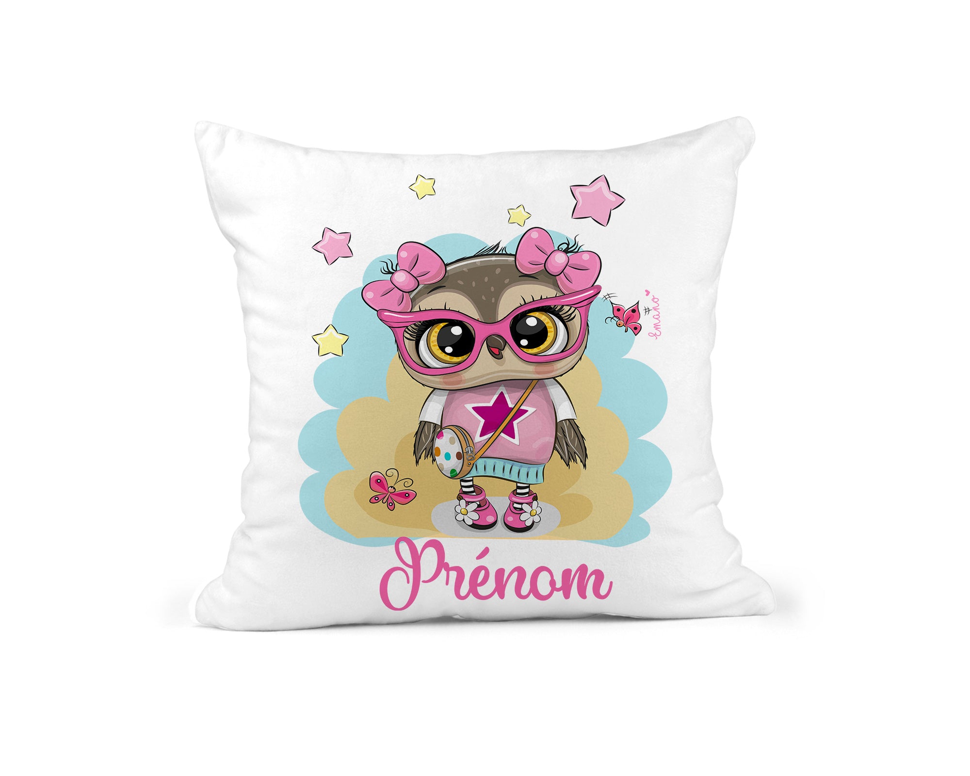 Coussin Hibou Personnalisé : Compagnon de Rêves.