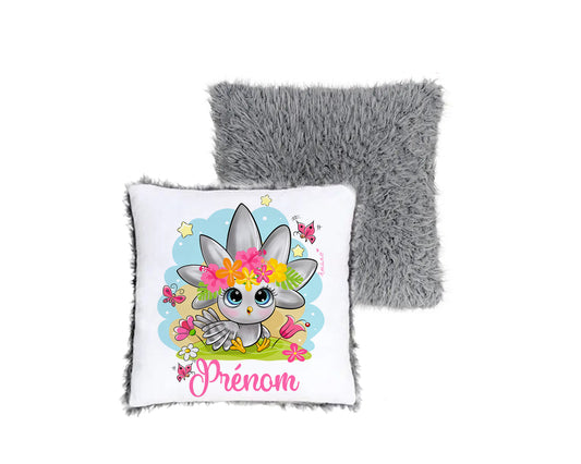 Coussin Cagou Prénom : Douce Nature Personnalisée.