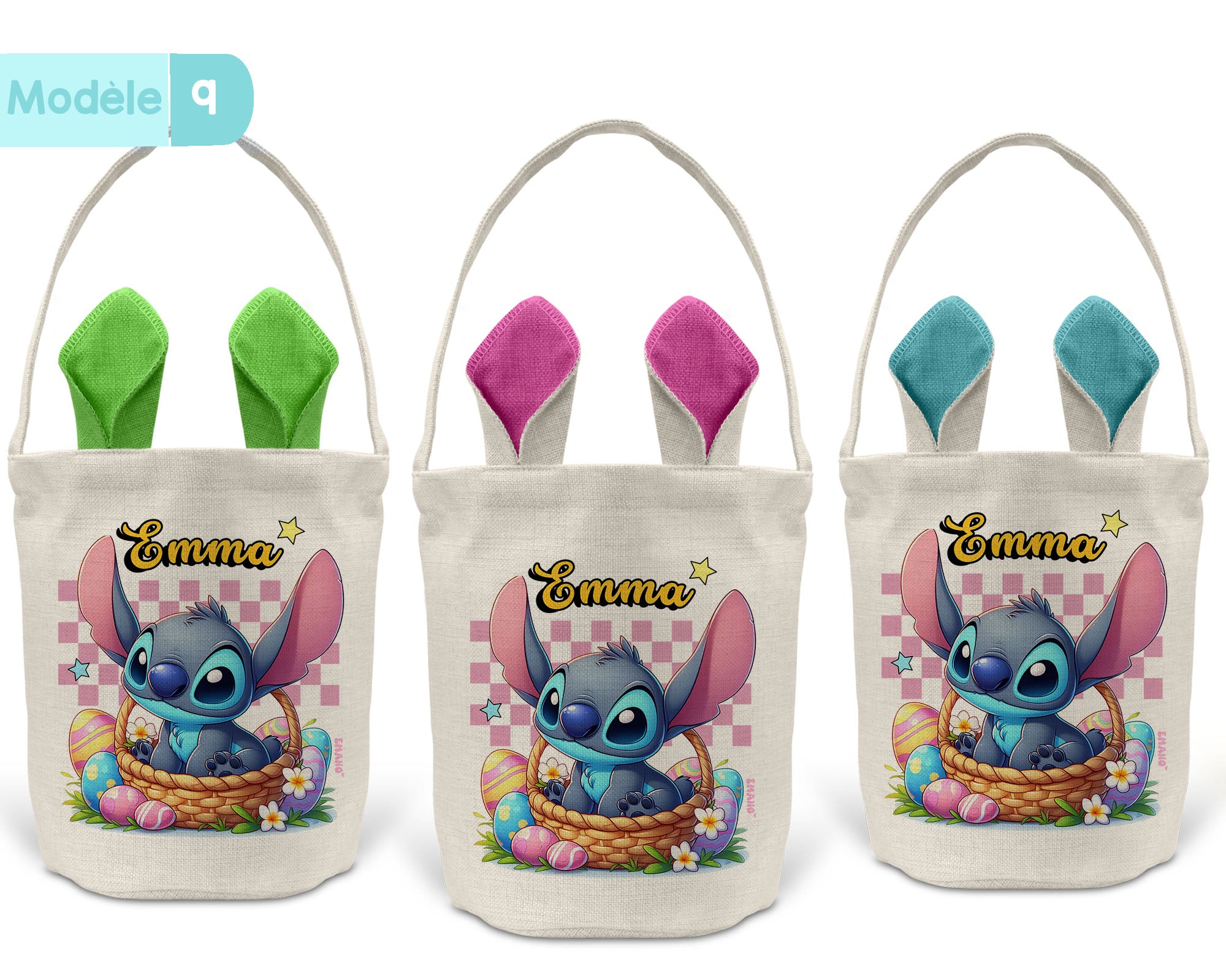 Panier de Pâques personnalisé -Thème dessins animés
