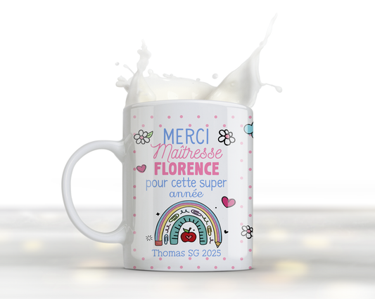 Une tasse de reconnaissance personnalisée. ✨ Offrez un Mug Emano unique pour remercier un maître ou une maîtresse exceptionnel(le). 🎓💖 #EmanoMerci #CadeauPersonnalisé #Reconnaissance