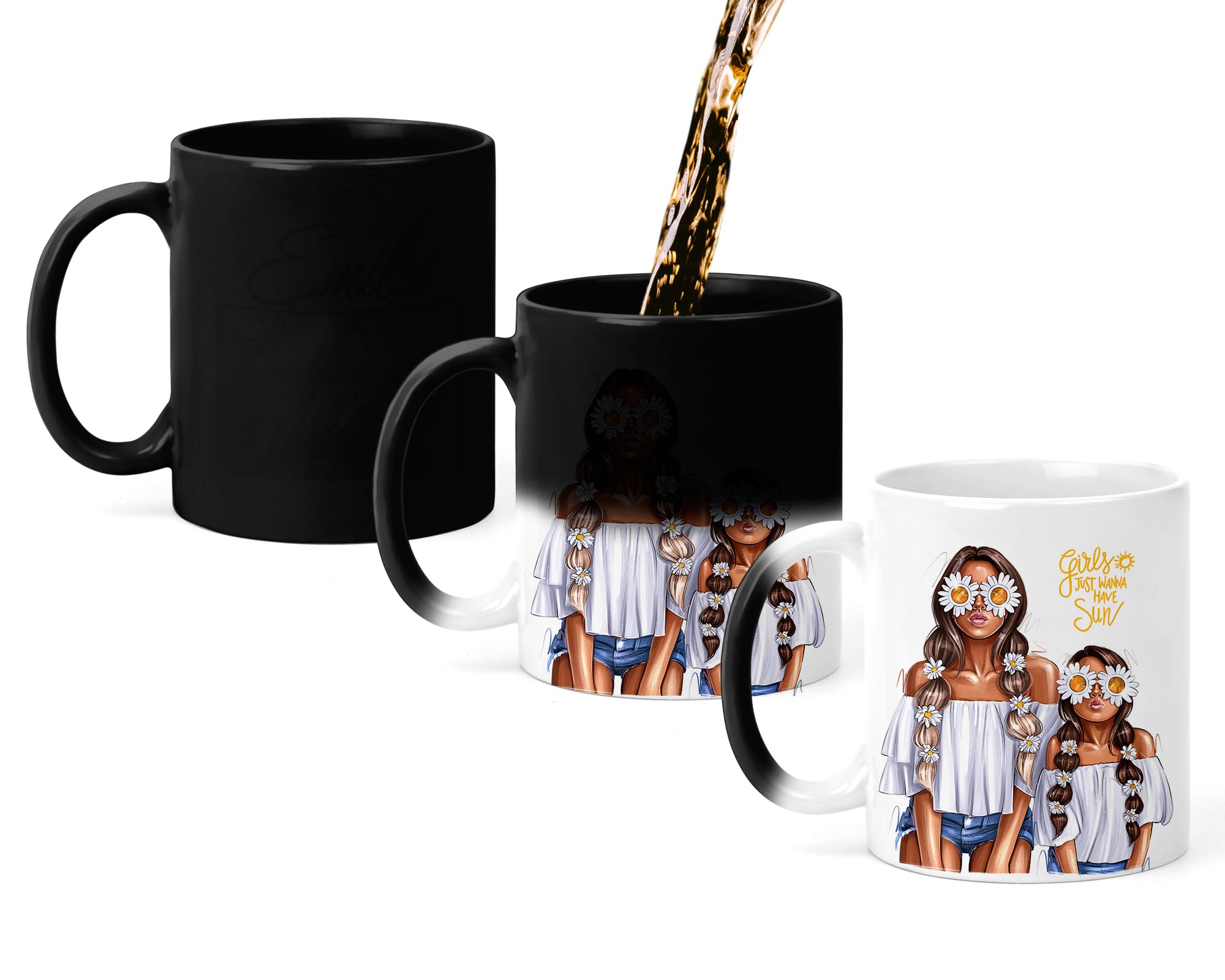 Mug "Mère et fille" personnalisé