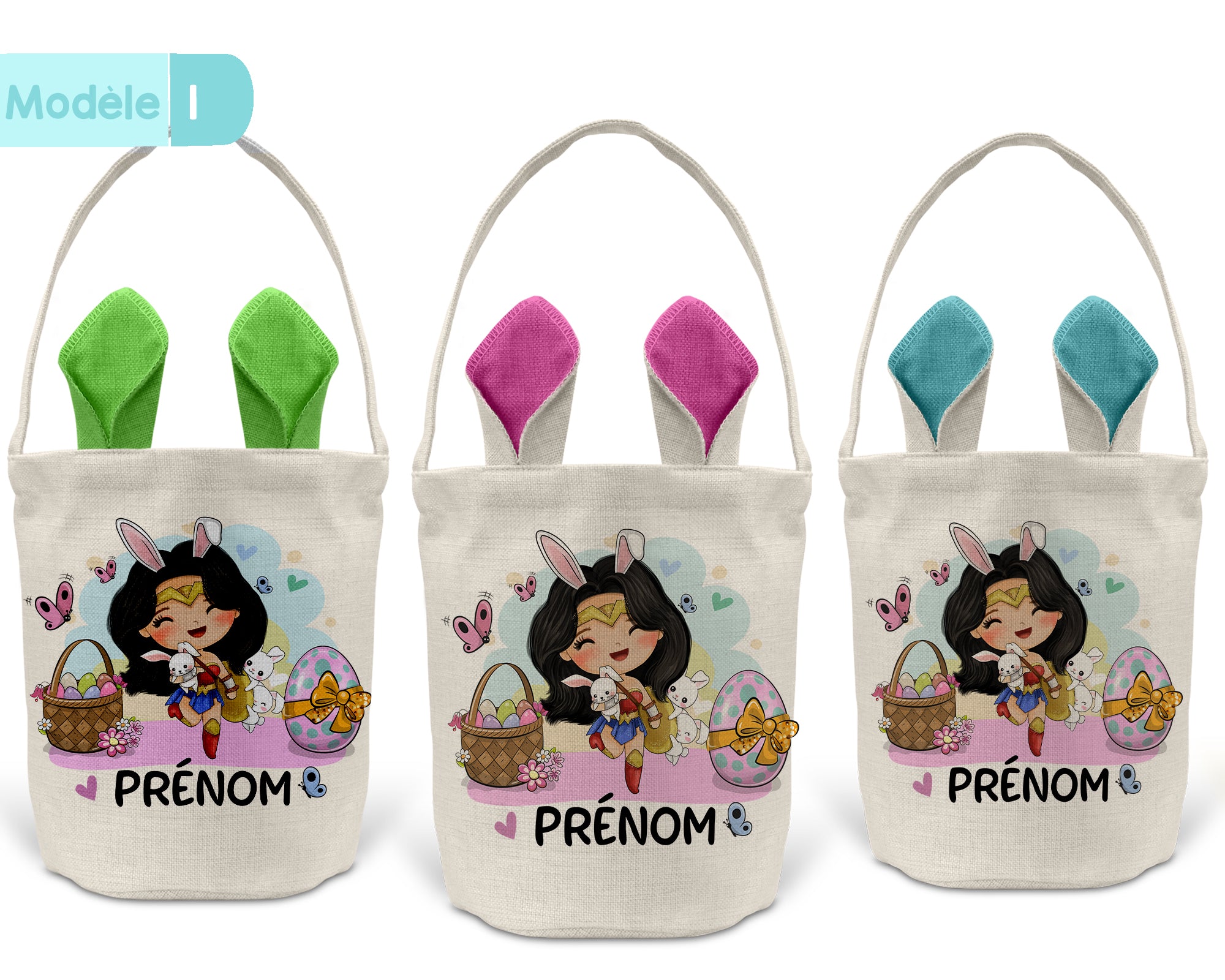 Panier de Pâques personnalisé -Thème dessins animés